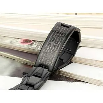 Flongo Men's Vintage Black Cross Bracelet for Faith