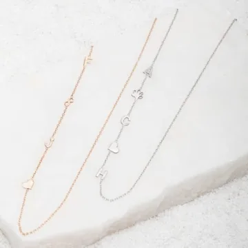 925 Sterling Silver Personalized Initial Necklace for Her