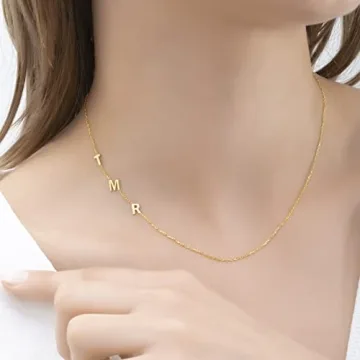 925 Sterling Silver Personalized Initial Necklace for Her
