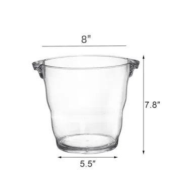 Dicunoy Ice Bucket - Durable 4L Plastic Champagne Chiller