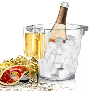 Dicunoy Ice Bucket - Durable 4L Plastic Champagne Chiller