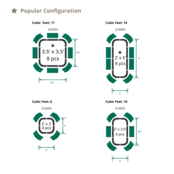 Vego Garden Modular Metal Raised Bed Kit Pearl White