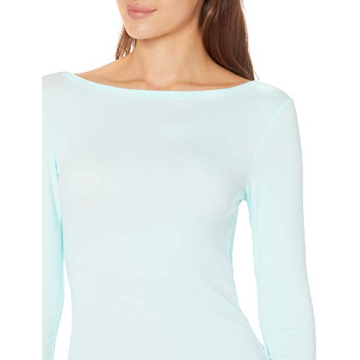 Amazon Essentials Aqua Blue Boat Neck T-Shirt