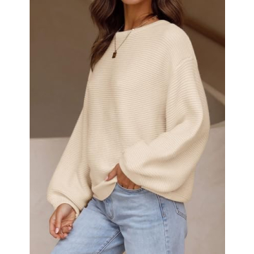 ZESICA Women's Lantern Sleeve Soft Knit Sweater for All Occasions