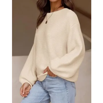 ZESICA Women's Lantern Sleeve Soft Knit Sweater for All Occasions