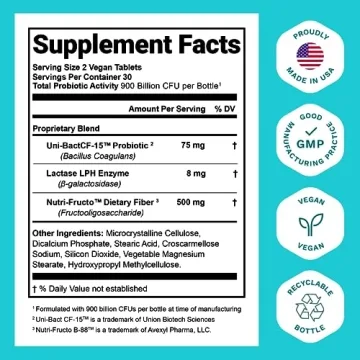 Vegan Probiotic for Digestive Health - 80% More Potent