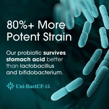 Vegan Probiotic for Digestive Health - 80% More Potent