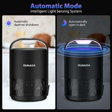 Fly Traps Indoor, Fruit Fly Traps, Gnat Traps, Bug Zapper Indoor, Insect Traps Indoor with 10 Sticky Glue Boards, Black