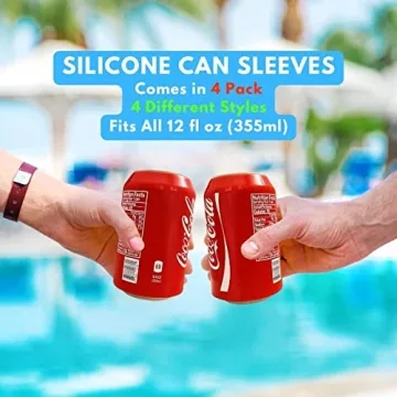 Soda-Like Can Covers - Silicone Sleeves, 4 Pack