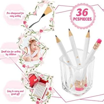 Cute 36-Piece Bridal Shower Pencils with Erasers
