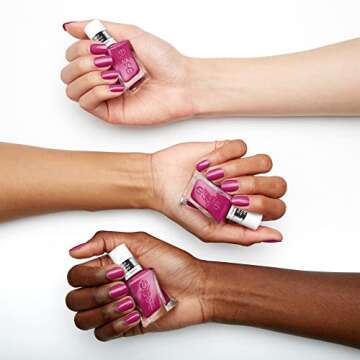 essie gel couture, Long-Lasting Nail Polish, 8-free Vegan, Fashion Freedom, Pink, Wilder Than I Seam, 0.46 fl oz