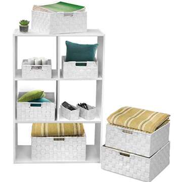 Sorbus Set of 9 Storage Baskets - Stylish Organizers for Home & Office