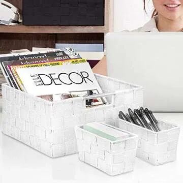 Sorbus 9-Piece Storage Baskets Set for Organized Living