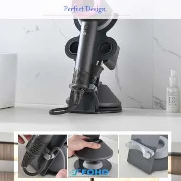 Foho Hair Dryer Holder for Dyson with Cable Organizer