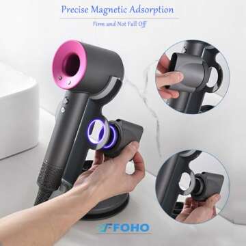 Foho Hair Dryer Holder for Dyson with Cable Organizer