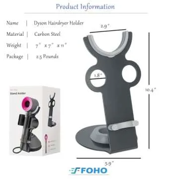 Foho Hair Dryer Holder for Dyson with Cable Organizer