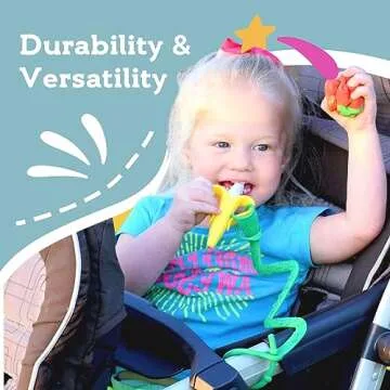 Brilli Baby Cup Catcher 2 Pack Patented Safety Tether Strap, Attach Sippy Cups, Bottles, Toys, Pacifiers to Stroller, High Chair, Car Seat, Made in USA, Food Grade, Dishwasher Safe (Aqua & Navy)