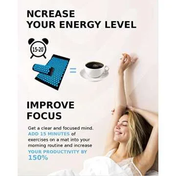 Acupressure Mat and Pillow Set for Lower Back Pain Relief & Muscle Relaxation - Acupuncture Mattress...