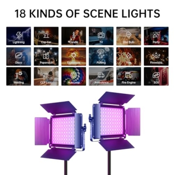 GVM RGB LED Video Light Kit for YouTube Studio & Photography