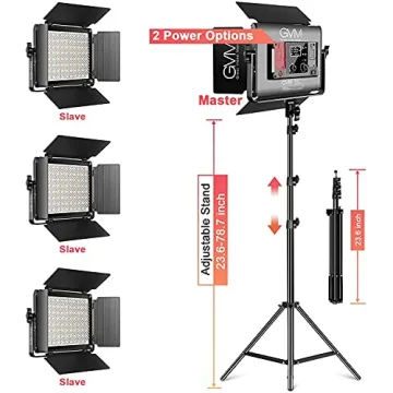 GVM RGB LED Video Light Kit for YouTube Studio & Photography