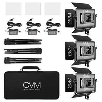 GVM RGB LED Video Light Kit for YouTube Studio & Photography