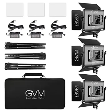GVM RGB LED Video Light Kit for YouTube Studio & Photography