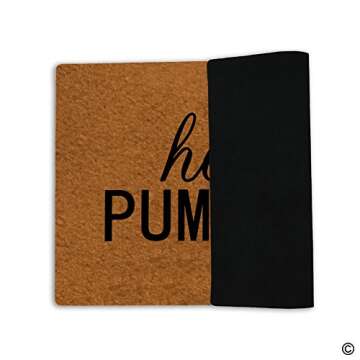 MsMr Funny Doormat Entrance Floor Mat Indoor Outdoor Decorative Doormat Bathroom Mat with Hello Pumpkin Design 30"x18"
