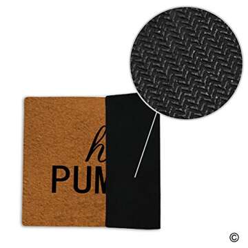 MsMr Funny Doormat Entrance Floor Mat Indoor Outdoor Decorative Doormat Bathroom Mat with Hello Pumpkin Design 30"x18"