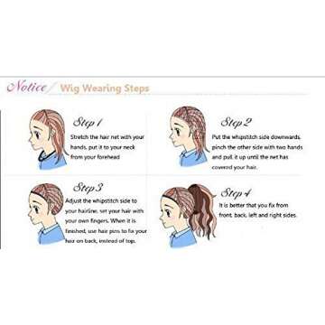 Crazy Cart 27.6" Upgrade Version Wig Gradient color Long Hair Women and Girl Cosplay Party Costume W...