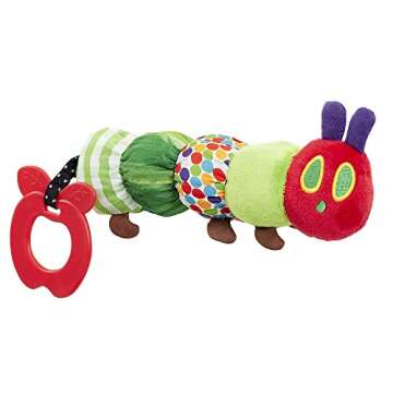 Teether Rattle, World of Eric Carle The Very Hungry Caterpillar Teething Toy for Babies, Multi