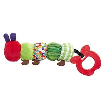 Teether Rattle, World of Eric Carle The Very Hungry Caterpillar Teething Toy for Babies, Multi