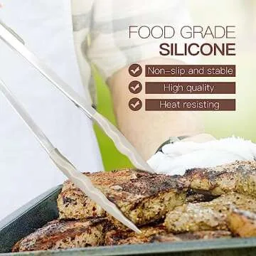 Premium Kitchen Utensils Set - Silicone & Stainless Steel