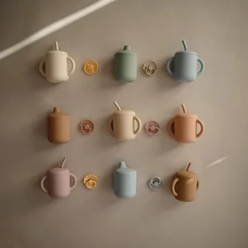 Mushie Silicone Training Cup & Straw for Toddlers 6 Months+ (Blush)