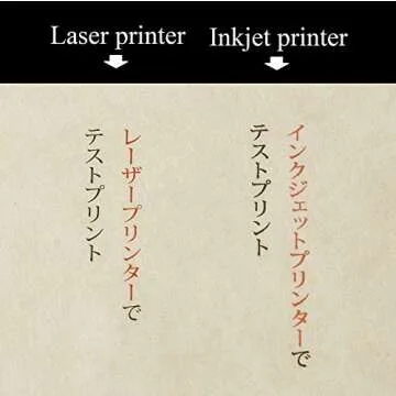 ONAO Japanese Rice Paper Printable B5 Size Paper (30 Sheets), Multipurpose Copy Paper for Laser and ...