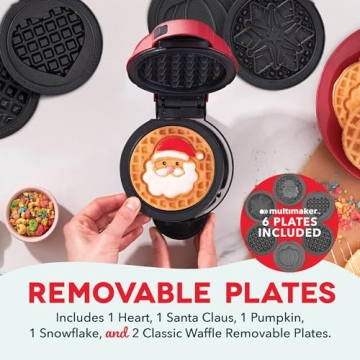 DASH Mini Waffle Maker with Versatile Plates for Fun Cooking