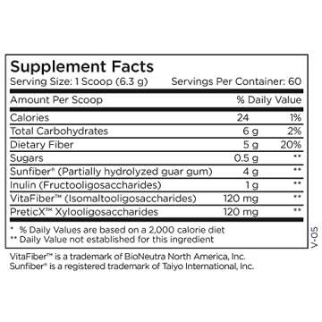 Metabolic Maintenance BioMaintenance Prebiotic + Fiber Powder - Supports Gut Health & Immune Function - Pure, Easy Add-in with No Sweeteners or Fillers (378g / 60 Servings)