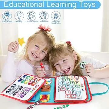 FASTSPOK Busy Board Montessori Learning Toy for Toddlers