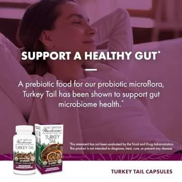 Host Defense Turkey Tail Capsules for Digestive Health