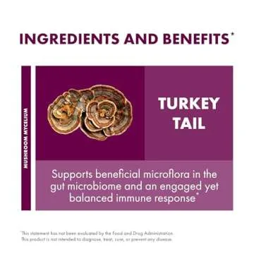 Host Defense Turkey Tail Capsules for Digestive Health
