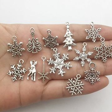 Mixed 75 pcs Christmas Charms for DIY Jewelry Making