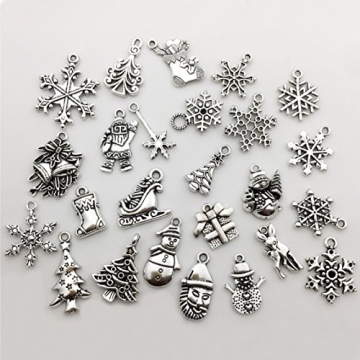 Mixed 75 pcs Christmas Charms for DIY Jewelry Making