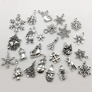 Mixed 75 pcs Christmas Charms for DIY Jewelry Making