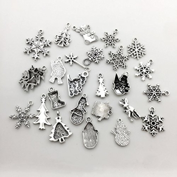 Mixed 75 pcs Christmas Charms for DIY Jewelry Making