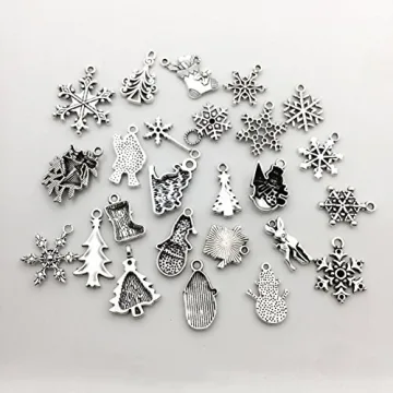 Mixed 75 pcs Christmas Charms for DIY Jewelry Making