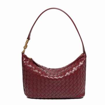 Stylish RISEWRD Vegan Leather Woven Tote Bag for Women