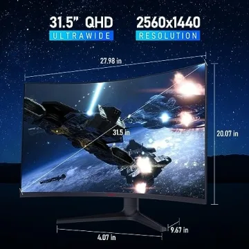 KOORUI 32 Inch Curved Gaming Monitor QHD 170Hz HDR10