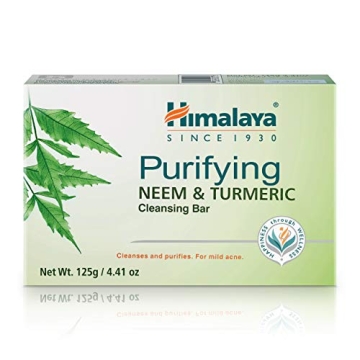 Himalaya Purifying Neem & Turmeric Cleansing Bar for Clean and Healthy Looking Skin, 4.41 Oz (125 gm...