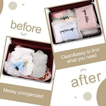 Boao 15 Pack Hospital Bags for Labor and Delivery 11 x 14 Inch Diaper Bag Organizing Pouches Resealable Maternity Hospital Pouches(Black Letter)