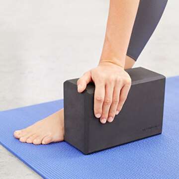 Amazon Basics Yoga Block, Set of 2, Black