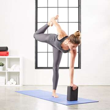 Amazon Basics Yoga Block, Set of 2, Black